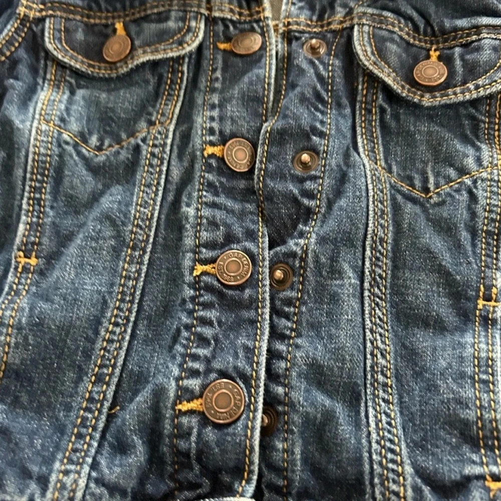 Gap Girls Classic Denim Jean Jacket Dark Wash Size 5